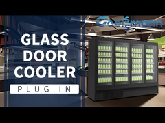 Glass Door Beverage Display Freezer Plug In Tự động giải nồng Glass Door Cooler For Beverage