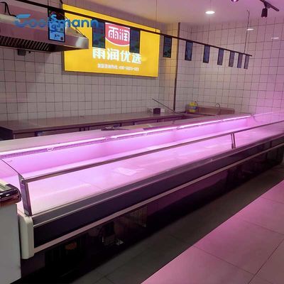 Tủ đông trưng bày thịt độc lập Máy làm mát thực phẩm 570L Tủ trưng bày 0 - 5 ℃