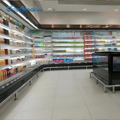 Air Merchandiser Open Display Chiller Tủ lạnh Tủ làm mát Bảng điều khiển bên bằng kính rỗng