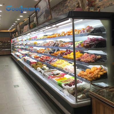 Tủ lạnh mở màn hình máy làm lạnh Merchandiser với dải chống va chạm